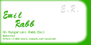 emil rabb business card